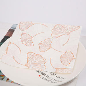 Hot stamping đa gấp tùy chỉnh Bronzing đầy đủ mô hình decoupage rắn màu giấy khăn ăn vàng in <span class=keywords><strong>serviette</strong></span> giấy - Product Image 6