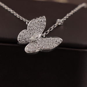 สร้อยคอเพชรเลี้ยงในห้องปฏิบัติการสำหรับผู้หญิง เงิน ทอง 10K 14K 18K เครื่องประดับหรูหรา ดีไซน์สวยงาม ของขวัญสุดพิเศษ - Product Image 2