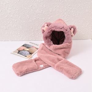 Gorro de Invierno para Niños 3 en 1 con Bufanda y Guantes, Diseño Jacquard con Lazo Bordado, Versátil y Cálido - Product Image 5