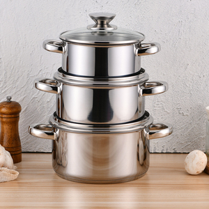 Wholesale Kitchenware 6 Pcs Stainless Pot Cookware Set Cooking Cooking Pot Set Cookware Cooking Pot Set