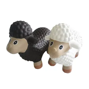 Good quality plastic white lovely sheep animal jumping toy inflatable for kids riding on