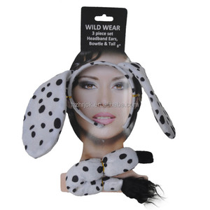 Accessoires pour déguisement d'animaux personnalisés d'Halloween, ensemble <span class=keywords><strong>de</strong></span> 2 pièces <span class=keywords><strong>de</strong></span> tigre, zèbre, souris, lion, chien, <span class=keywords><strong>loup</strong></span>, chat, éléphant, oreilles <span class=keywords><strong>de</strong></span> tigre, bandeau et queue - Product Image 3