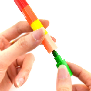 Promozione Ritorno a Scuola: Matite Colorate Impilabili a Forma di Proiettile in 6 Colori per Bambini <span class=keywords><strong>con</strong></span> Confezione - Product Image 5