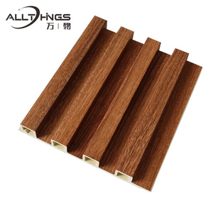 Panneau mural composite en bois plastique imperméable WPC Panneaux de revêtement en PVC Intérieur Extérieur Panneaux muraux cannelés solides - Product Image 5