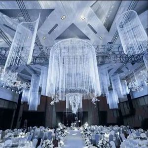 Vente chaude <span class=keywords><strong>mariage</strong></span> gland cordon coloré rideau décoration de la maison panneau fleurs tentures bande gland Cortinas chaîne rideau - Product Image 2