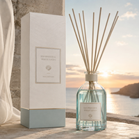 Diffuseur à roseaux rond écologique 150 ml en gros pour OEM, ensemble complet avec huile et flacon, parfum d'hôtel de luxe, emballage personnalisé avec logo