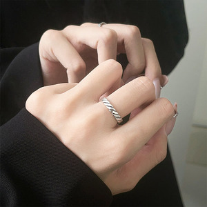 Kaiming 925 Sterling Silver Woven <b>Ring</b> For Women Korean Style Simple High End Jewelry Gift - Product Image 4