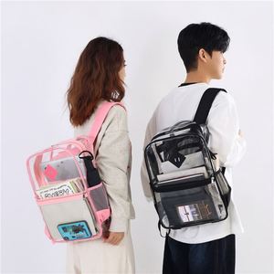 Teenagers Transparent PVC <b>Backpacks</b> Waterproof Clear <b>Students</b> Bag Large Capacity PVC School <b>Backpack</b> - Product Image 6