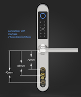 Serrure intelligente WIFI Sinovo, contrôle par application Tuya TTLock, empreinte digitale et clavier tactile numérique, code, clé pour porte en bois, pour usage domestique