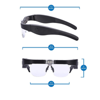 Rechargeable Head Magnifier Glasses Eyeglasses With 2 LED Lights and Detachable Lenses 1.5X 2.5X 3.5X 5X Magnifying Glasses