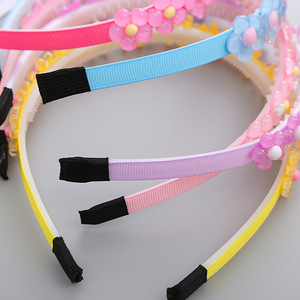 كوريا عصابة رأس صغيرة مزينة بالزهور للفتيات والرضع عصابات شعر بلاستيكية - Product Image 6