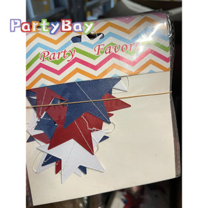 American Independence Day Red White Blue Pentagonal Star <b>Garland</b> Paper Streamers Festive Party Decorations Hanging Ornaments - Product Image 1