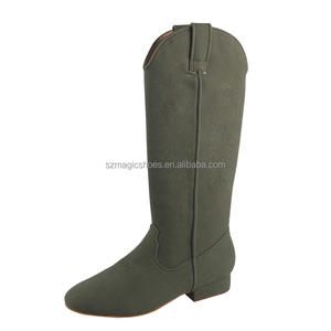 Bottes de <span class=keywords><strong>danse</strong></span> <span class=keywords><strong>country</strong></span> à talon personnalisé de haute qualité Chaussures de <span class=keywords><strong>danse</strong></span> orange à semelle en daim sans fermeture éclair - Product Image 5
