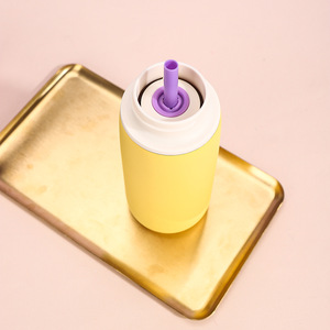 Personalized Thermal Insulated Sport Water Bottle <b>With</b> <b>Straw</b> Lid And Portable String Hanger For Outdoor Activities And Football - Product Image 5