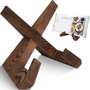 Ferme rustique <span class=keywords><strong>support</strong></span> en <span class=keywords><strong>bois</strong></span> à deux niveaux comptoir de cuisine créatif porte-<span class=keywords><strong>recette</strong></span> pour cuisinier livres vaisselle Type boîte de vaisselle - Product Image 2