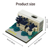 Étui en acrylique 3D personnalisé château blanc magique Art papier artisanat déchirer bloc-notes 3D bloc-notes pour la décoration de la maison cadeau