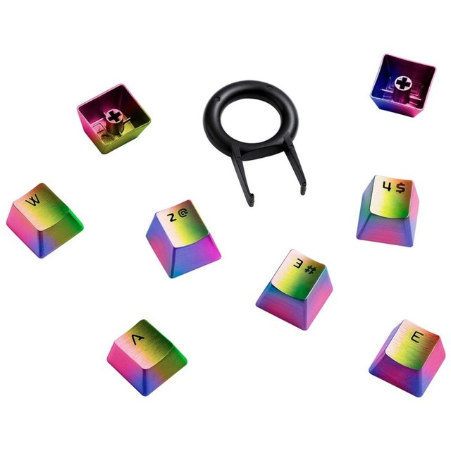 Custom Gaming Keycap Set 14 Keys Key Puller Durable Stainless Steel Metal Keycap Compatible with Mechanical Gaming 60% Keyboards