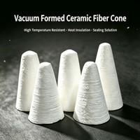 Bouchon conique en fibre céramique thermoformé pour isolation haute température et étanchéité des trous de robinet pour four de fusion d'aluminium