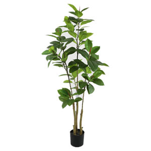 Planta verde falsa grande realista de 180CM y 6 pies de altura al por mayor barata <span class=keywords><strong>en</strong></span> maceta árbol de goma Artificial para decoración de exteriores e interiores - Product Image 4