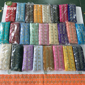 Adorno de encaje de Organza de poliéster con bordado de diamantes de imitación Original de 15cm a la moda para decoración de ropa DIY - Product Image 1