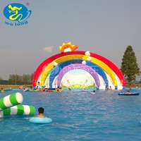 Toboggan gonflable extérieur d'amusement commercial Offre Spéciale grand parc aquatique toboggans avec piscine pour adultes