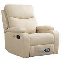 Canapé-lit individuel avec fauteuil inclinable à commande manuelle pour la détente, idéal pour le home cinéma et le salon