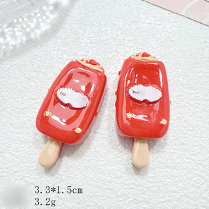 Abalorios de resina con forma de paleta de helado de varios sabores - Adornos de paleta de helado de fresa/<span class=keywords><strong>pistacho</strong></span>/chocolate para manualidades, fundas de teléfono y pinzas para <span class=keywords><strong>el</strong></span> pelo - Product Image 6