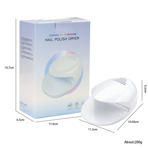 Portable Battery Powered Fan Nail Dryer Gel Polish Air Blower Touch Sensor <b>Timer</b> Plastic EU <b>Plug</b> Quick Dry Manicure Tool - Product Image 6