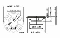 (6-008) Vente en gros – Haut-parleur médium de 147 mm (6 pouces) 30 W avec cône en fibre de verre pour système home cinéma et boîtier de haut-parleur DIY