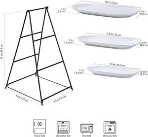 ชั้นวางขนมหวาน ชั้นวางเค้ก ชั้นวางอาหาร ชั้นวางของใน<span class=keywords><strong>ร้าน</strong></span>เบเกอรี่ ซูเปอร์มาร์เก็ต ชั้นวางสำหรับงานแต่งงาน - Product Image 5