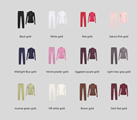 Ensemble de veste et leggings DF pour femmes de la même marque avec fermeture éclair dorée, tissu ultra-extensible, respirant, doux comme du beurre, ensemble de yoga de luxe