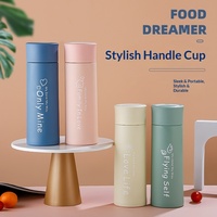 Bouteille d'eau en verre double paroi avec poignée tendance, design moderne, sangle personnalisable, pour usage professionnel, hommes, femmes, couples, usage quotidien