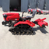 Mini-tracteur chenillé neuf, livraison directe usine, entièrement équipé avec attelage électronique 3 points et accessoires agricoles