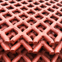 Grillage soudé noir durable et très résistant à l'usure, à maille plate, pour équipements vibrants, pliage et découpe, marque Watson