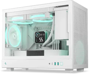 Vỏ case máy tính Deepcool CH160 PLUS phiên bản kính cường lực đen/trắng, hỗ trợ tản nhiệt AIO 240mm, dành cho chơi game, chuẩn M-ATX - Product Image 1