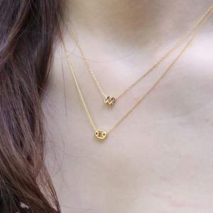 Chris April Moda en stock 925 Plata de Ley 18K Chapado en oro Mujer Zodiaco <span class=keywords><strong>Horóscopo</strong></span> Signo Colgante Collar - Product Image 3