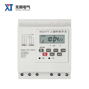 KG317T 3 Phases Motor Timing Control Switch 16 Times On / Off Programmable Timer Switch Din Rail Circulate Weekly