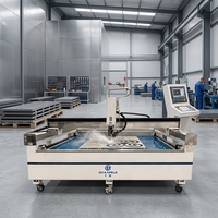 Machine de découpe à jet d'eau 5 axes haute précision 42KW pour marbre, verre, granit, cuir - Qianrui