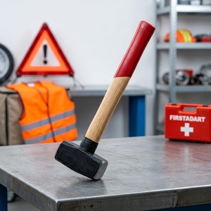 JINFU GS Stahl-Maschinistenhammer mit Quadratischer Schlagfläche und Glatter Grifffläche, Fiberglas-Griff, OEM-Modell <span class=keywords><strong>JFH</strong></span> - Product Image 1
