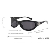 Lunettes de soleil incurvées de style rétro, inspirées des marques de créateurs européennes et américaines, résistantes aux UV, monture œil-de-chat, accessoire pour hommes et femmes