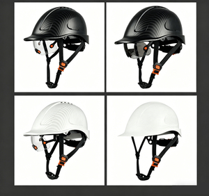 Casque de sécurité pour chantier, motif en fibre de carbone, antichoc, protection CE ANSI - Product Image 3