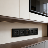 Interrupteur intelligent standard UE 220V, finition laiton, 2 pôles, 16A, luxe, pour maison haut de gamme européenne