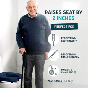 Cojín de asiento de inodoro SUREWALHOME, cojín portátil para sentarse, espuma de alta densidad para una mayor comodidad, elevación, cojín de fácil limpieza - Product Image 2