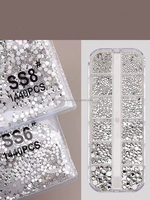 Gran oferta, diamantes de imitación de cristal con reverso plano de diamante redondo a granel, cristal para ropa, estilo motivo, prendas, zapatos, bolsas para uñas, decoración