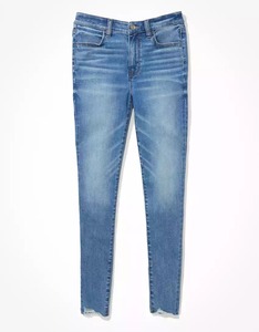 <span class=keywords><strong>Jeans</strong></span> da donna personalizzati <span class=keywords><strong>Jeans</strong></span> Skinny da donna OEM <span class=keywords><strong>Jeans</strong></span> Skinny blu Ultra allungati con orlo strappato <span class=keywords><strong>Jeans</strong></span> a matita a vita alta per donna - Product Image 3