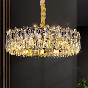 Hanging Light Luxury K9 Crystal Pendant Led Lighting Fixture Modern Crystal Chandelier