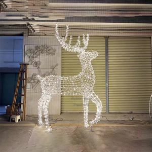 Luz led de <span class=keywords><strong>Reno</strong></span> de Navidad para exteriores, iluminación grande de 6 pies, figuras de renos para Navidad, accesorios para exteriores - Product Image 2