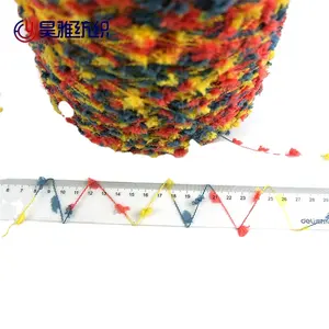 Wholesale newly 1/3.8NM 100% polyester soft fluffy Dyed tropical yarn for knitting Clothing fabrics etc