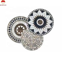 Mosaïque de marbre colorée pour sol extérieur, mosaïque de marbre hexagonale pour cour
