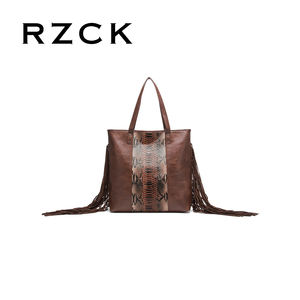 Bolso <span class=keywords><strong>de</strong></span> Hombro Individual con Flecos y Estampado <span class=keywords><strong>de</strong></span> Serpiente Retro Vintage <span class=keywords><strong>de</strong></span> Europa Occidental y América, Personalizado y <span class=keywords><strong>de</strong></span> Venta Caliente <span class=keywords><strong>de</strong></span> RZCK - Product Image 3